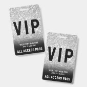 Badge VIP Noir et Blanc Accès Illimité (Avant & arrière)