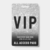 Badge VIP Noir et Blanc Accès Illimité (Arrière)