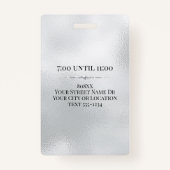 Badge VIP or glamour sur l'argent (Dos)