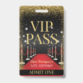 Badge VIP Pass Hollywood Tapis rouge Invitation d'annive (Back)