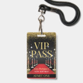 Badge VIP Pass Hollywood Tapis rouge Invitation d'annive (Back with Lanyard)