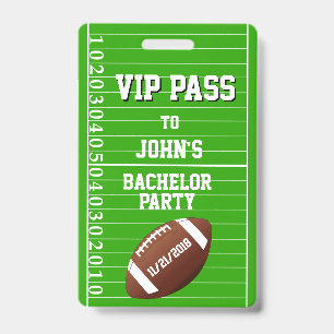 Badge VIP pour enterrement de vie de garçon sur le