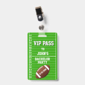 Badge VIP pour enterrement de vie de garçon sur le (Avant avec clip)