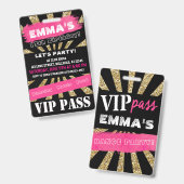 Badge VIP Rose & Gold N'importe quel événement passer l' (Recto et verso)