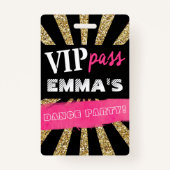 Badge VIP Rose & Gold N'importe quel événement passer l' (Dos)