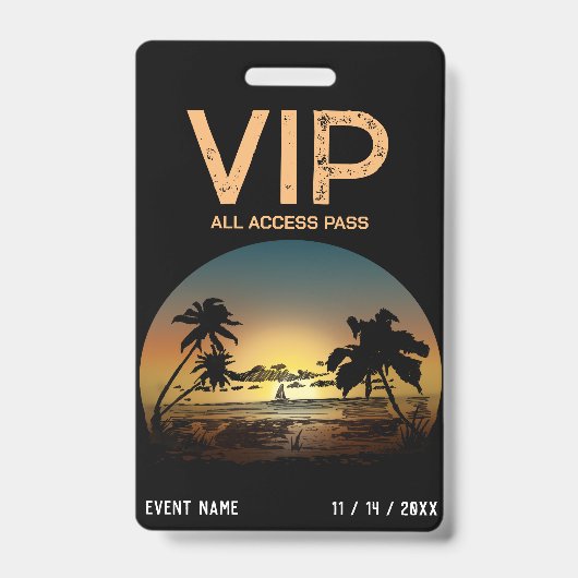 Badge VIP Sunset (Front)