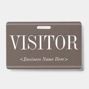 Badge "VISITEUR" à l'ancienne