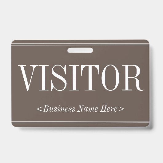 Badge "VISITEUR" à l'ancienne (Avant)