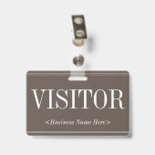 Badge "VISITEUR" à l'ancienne (Arrière avec clip)