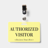 Badge "VISITEUR AUTORISÉ" de style rétro (Avant avec clip)