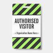 Badge "VISITEUR AUTORISÉ" qui attire l'attention (Arrière)