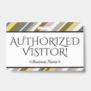 Badge "VISITEUR AUTORISÉ !" respectable
