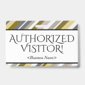 Badge "VISITEUR AUTORISÉ !" respectable (Arrière)