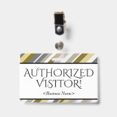 Badge "VISITEUR AUTORISÉ !" respectable (Avant avec clip)