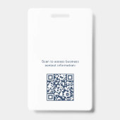 Badge visiteur avec logo d'entreprise bleu (Arrière)