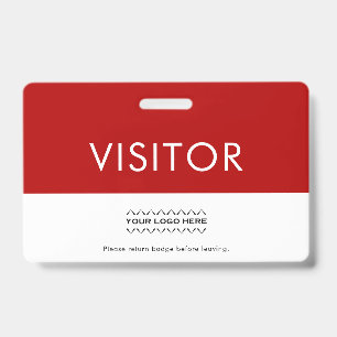 Badge visiteur avec logo d'entreprise personnalisa