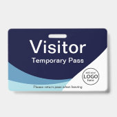 Badge visiteur d'entreprise code-barres personnali (Avant)