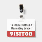 Badge Visiteur - Écoles des Parents - POUR MODIFIE (Avant avec clip)