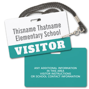 Badge Visiteur - Écoles Parents - POUR MODIFIER LA