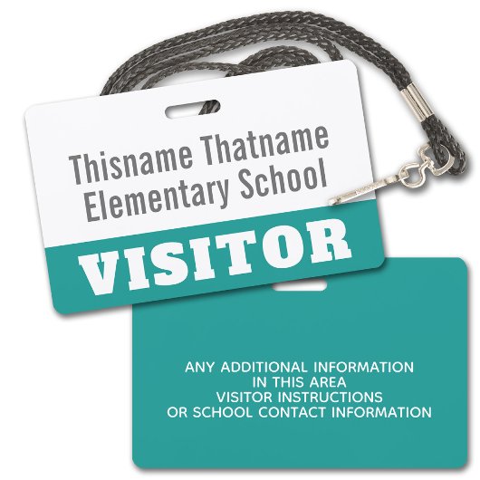 Badge Visiteur - Écoles Parents - POUR MODIFIER LA