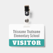 Badge Visiteur - Écoles Parents - POUR MODIFIER LA (Avant avec clip)