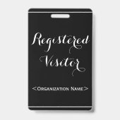 Badge "Visiteur Enregistré" Glamour (Arrière)