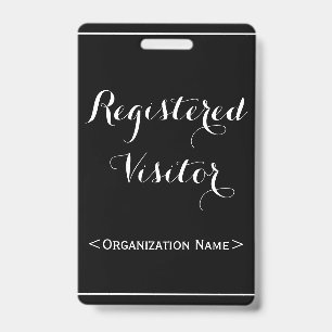 Badge "Visiteur Enregistré" Glamour