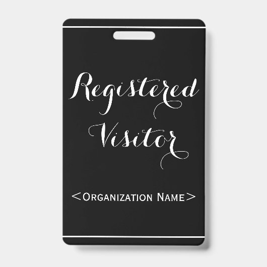 Badge "Visiteur Enregistré" Glamour (Avant)