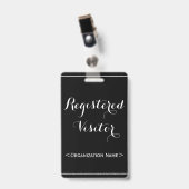 Badge "Visiteur Enregistré" Glamour (Avant avec clip)