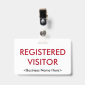 Badge "VISITEUR INSCRIT" minimal (Avant avec clip)