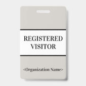 Badge "VISITEUR INSCRIT" Minimal (Arrière)