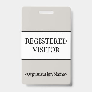 Badge "VISITEUR INSCRIT" Minimal