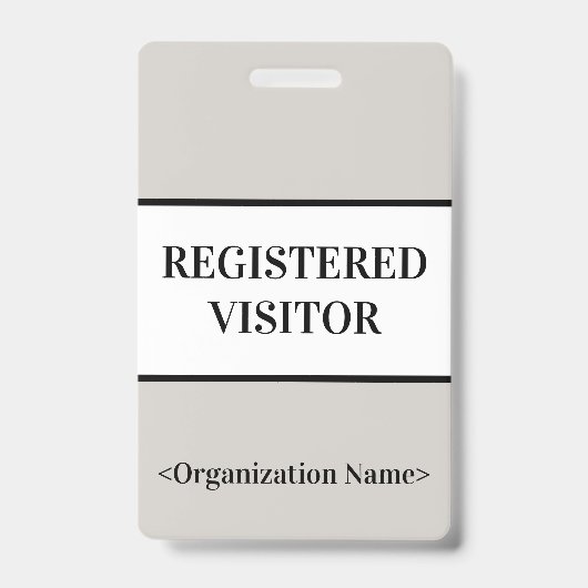 Badge "VISITEUR INSCRIT" Minimal (Avant)