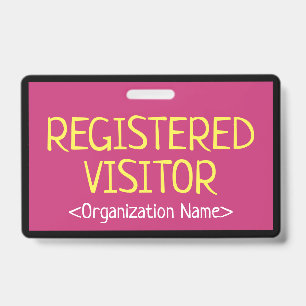 Badge "VISITEUR INSCRIT" Minimaliste