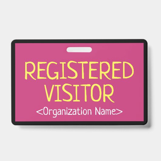 Badge "VISITEUR INSCRIT" Minimaliste (Avant)