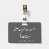 Badge "Visiteur Inscrit" Nostalgique (Arrière avec clip)