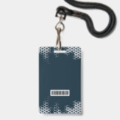 Badge visiteur Logo de la société Blue ID (Arrière avec lanière)