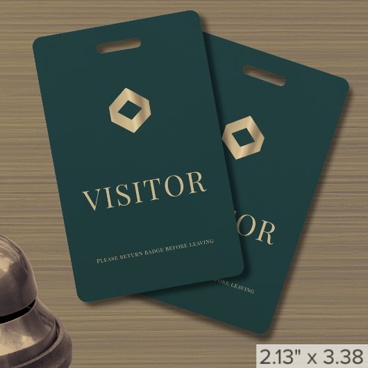 Badge visiteur logo d'entreprise