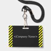 Badge "VISITEUR OFFICIEL !" accrocheur (Arrière avec lanière)