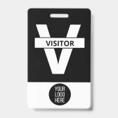 Badge Visiteur personnalisé - Passe photo - Nom ID (Avant)