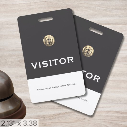 Badge visiteur professionnel Gold Seal