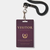 Badge Visiteur professionnel juridique (Face avec cordon)