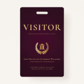 Badge Visiteur professionnel juridique (Devant)