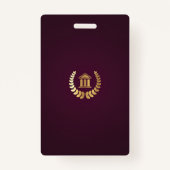 Badge Visiteur professionnel juridique (Dos)