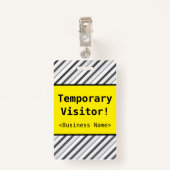 Badge "Visiteur provisoire de base !" Insigne (Dos avec clip)