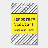 Badge "Visiteur temporaire !" de base (Arrière)