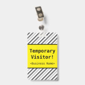 Badge "Visiteur temporaire !" de base (Arrière avec clip)