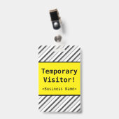 Badge "Visiteur temporaire !" de base (Avant avec clip)