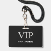 Badge Visiteur VIP de luxe (Avant avec lanière)