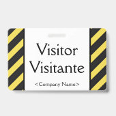 Badge "Visiteur" "Visitante" de base (Arrière)